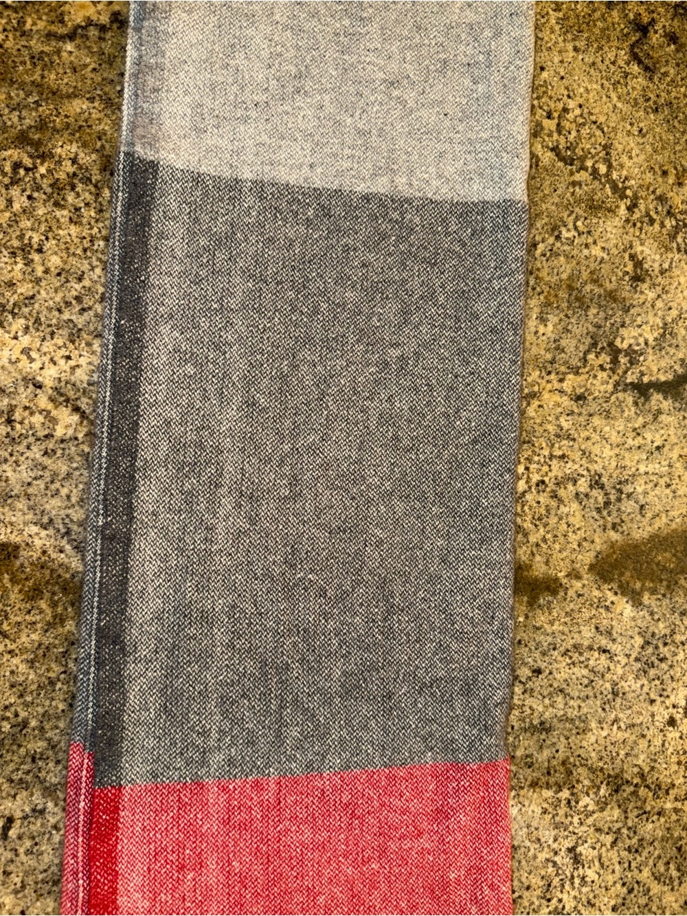 Cannon River Faribault Wool Throw Blanket Gray Red Cream Made in USA